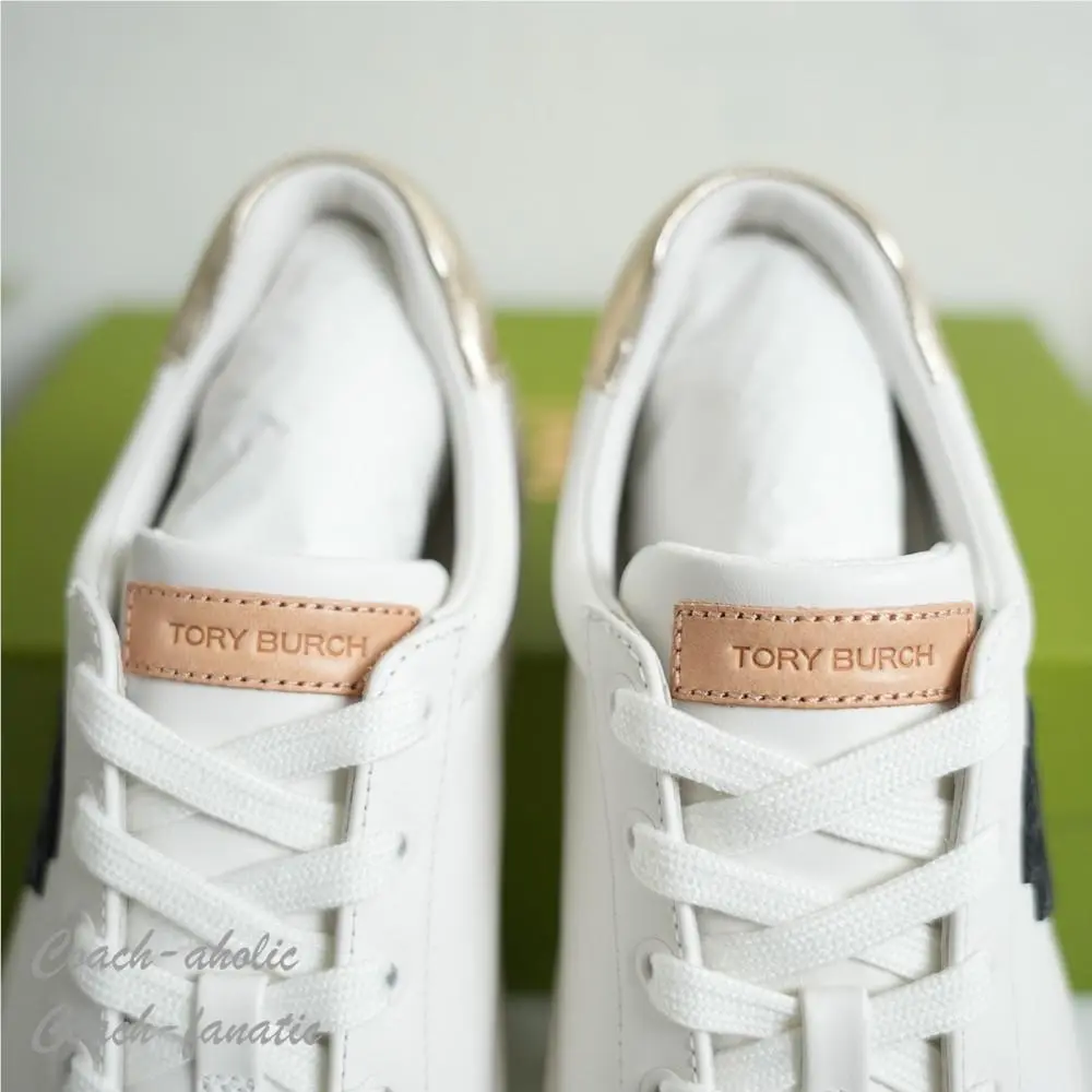 Tory Burch shoes - Tory Burch Color Block Signature T-Logo - 161131 - Snow White/Gold/Calcare 11