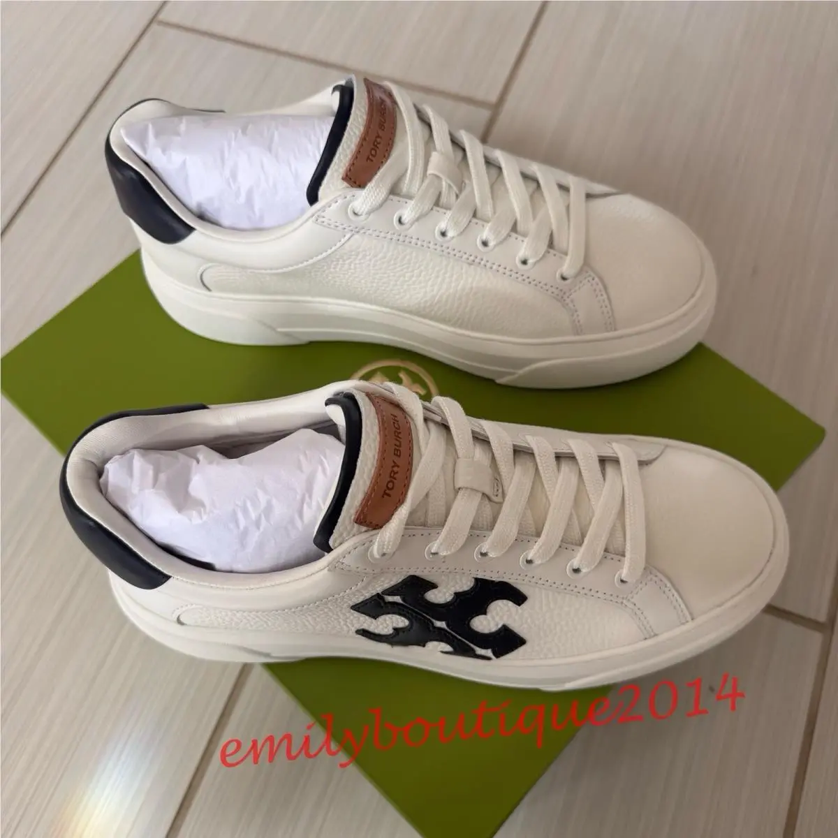 Tory Burch shoes - Tory Burch Color-Block - 156540 - Snow White/ Perfect Navy (UPC: 197865039334) 4