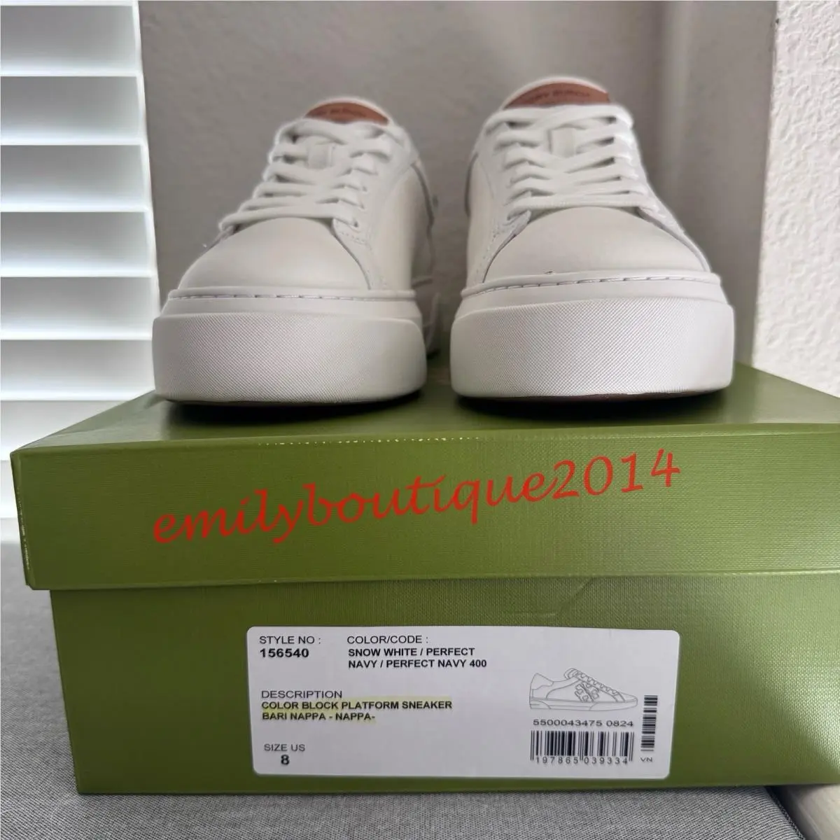 Tory Burch shoes - Tory Burch Color-Block - 156540 - Snow White/ Perfect Navy (UPC: 197865039334) 9