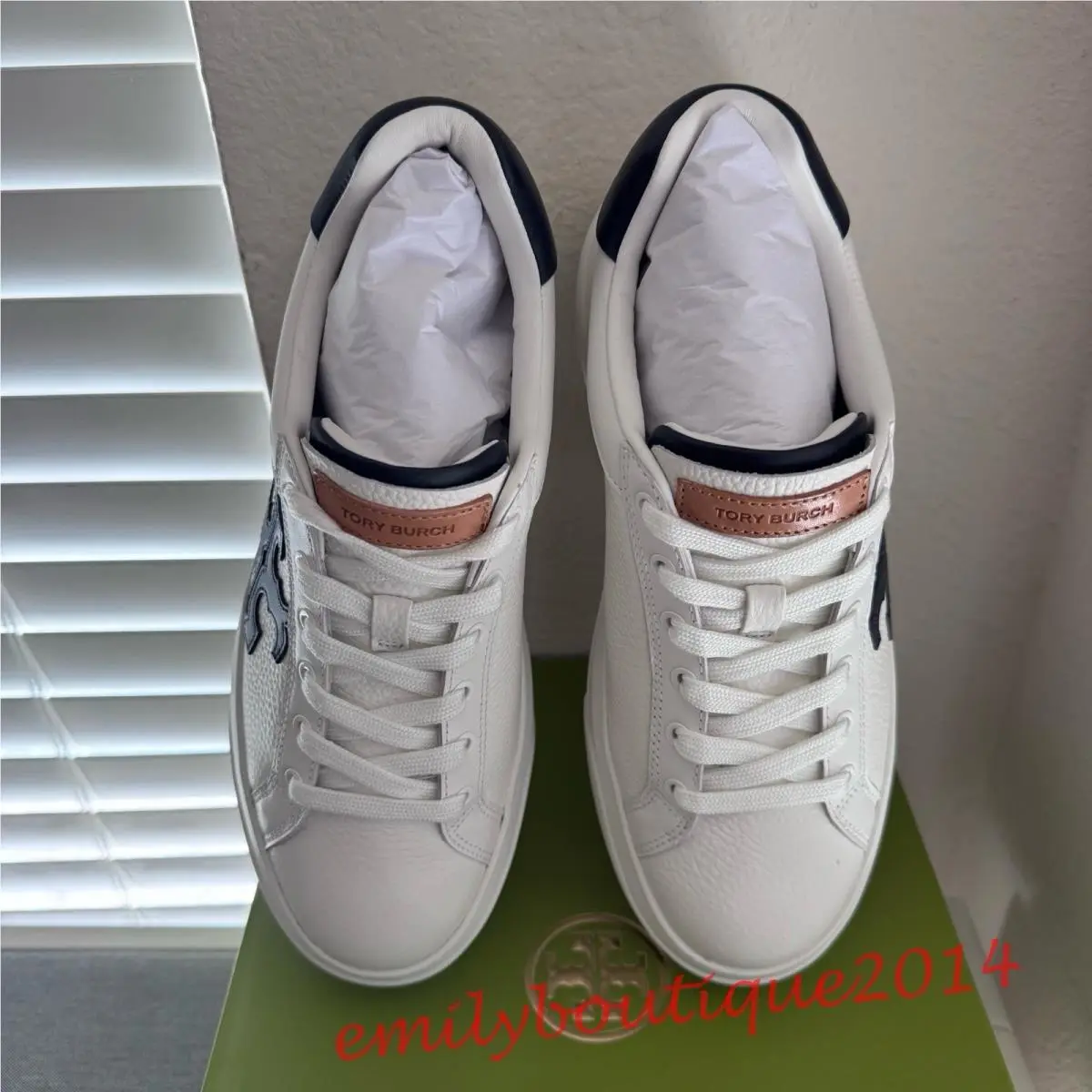 Tory Burch shoes - Tory Burch Color-Block - 156540 - Snow White/ Perfect Navy (UPC: 197865039334) 6