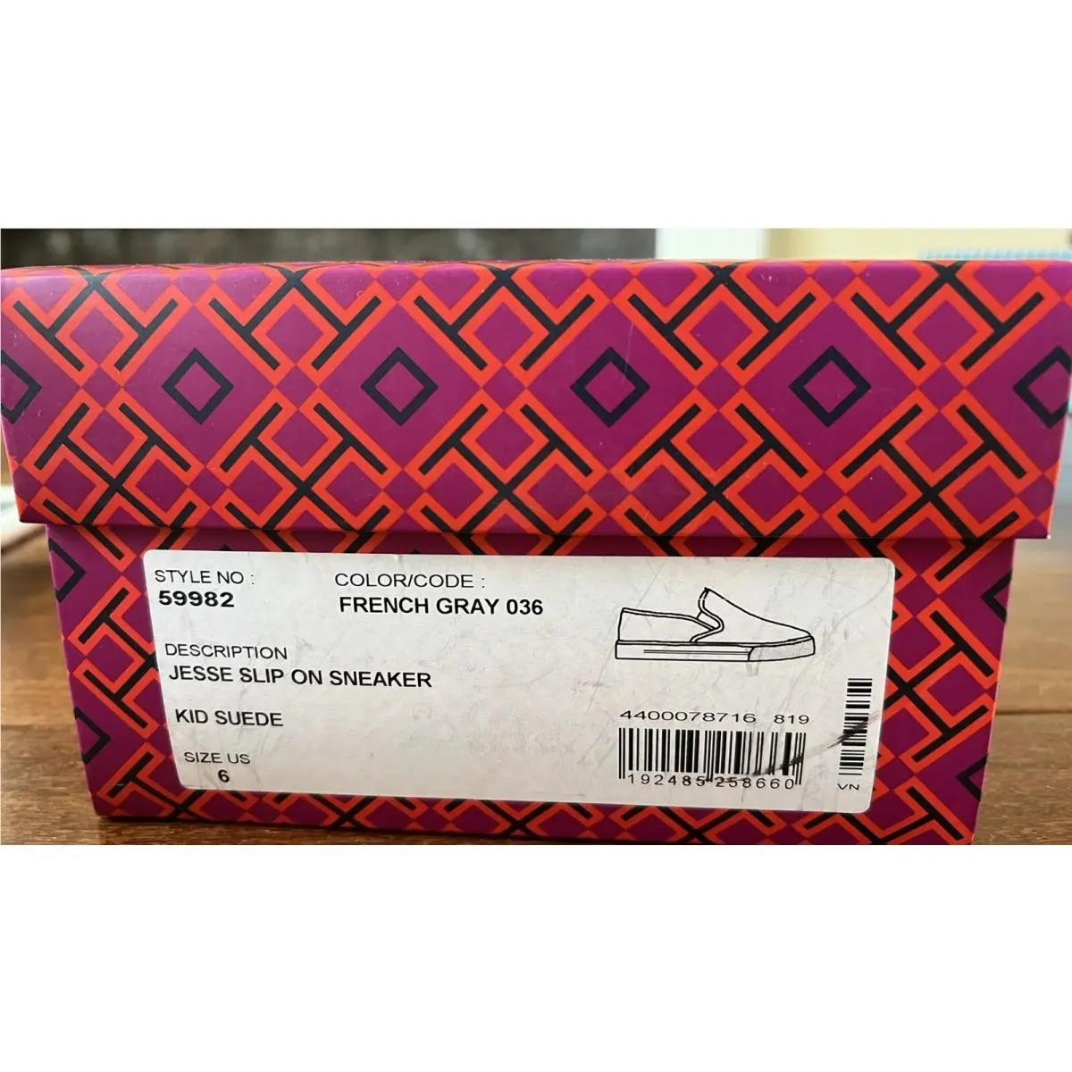 Tory Burch shoes - Jesse Slip-On Suede Sneaker Flat - 59982 - Gray 10