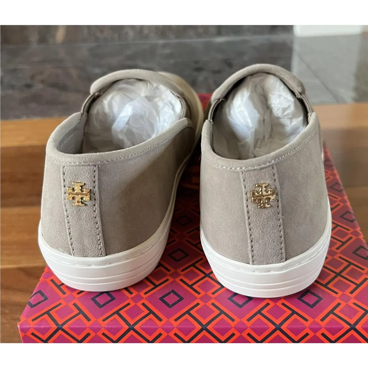 Tory Burch shoes - Jesse Slip-On Suede Sneaker Flat - 59982 - Gray 3