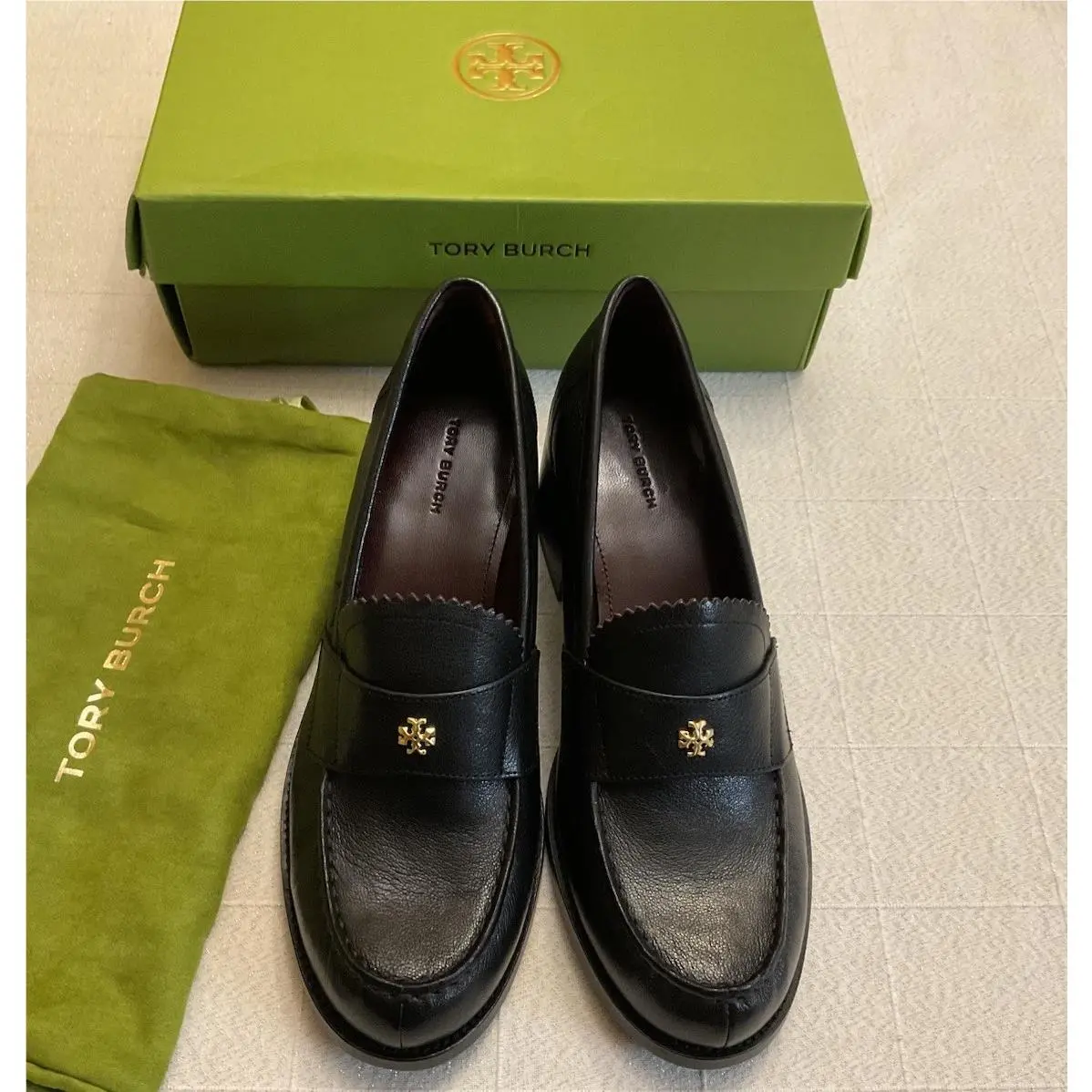 Tory Burch shoes - Double T Logo Loafer Pump - Black 6
