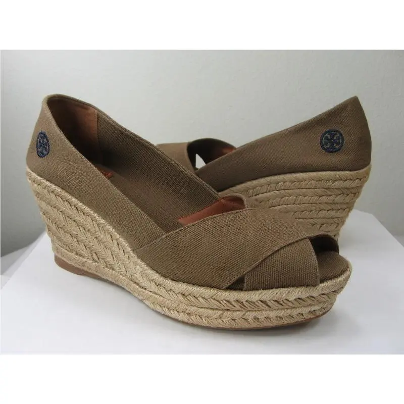 Tory Burch shoes - Filipa Criss Cross Espadrille Platform Wedge Pump - Filipa Criss Cross Espadrille - Olive, Manufacturer: Olive (UPC: 885427999379) 8