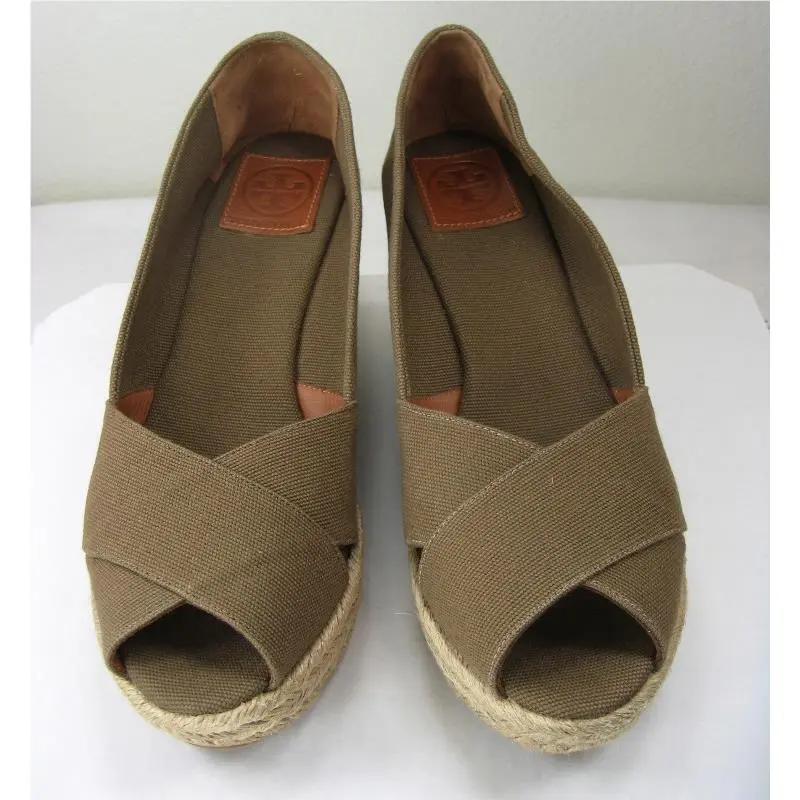 Tory Burch shoes - Filipa Criss Cross Espadrille Platform Wedge Pump - Filipa Criss Cross Espadrille - Olive, Manufacturer: Olive (UPC: 885427999379) 4