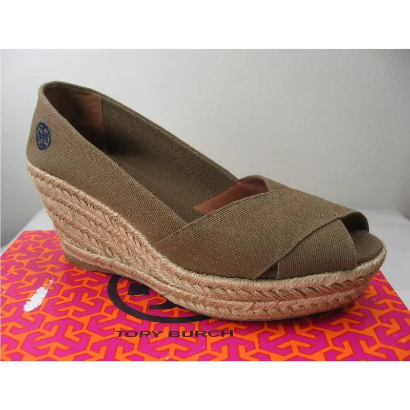 Tory Burch shoes - Filipa Criss Cross Espadrille Platform Wedge Pump - Filipa Criss Cross Espadrille - Olive, Manufacturer: Olive (UPC: 885427999379) 0