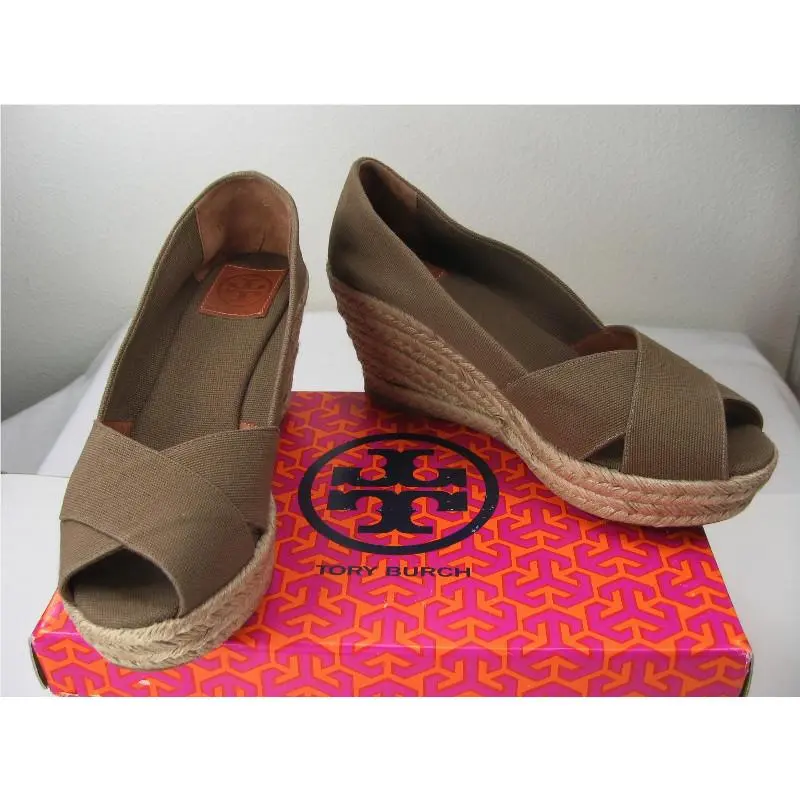 Tory Burch shoes - Filipa Criss Cross Espadrille Platform Wedge Pump - Filipa Criss Cross Espadrille - Olive, Manufacturer: Olive (UPC: 885427999379) 2