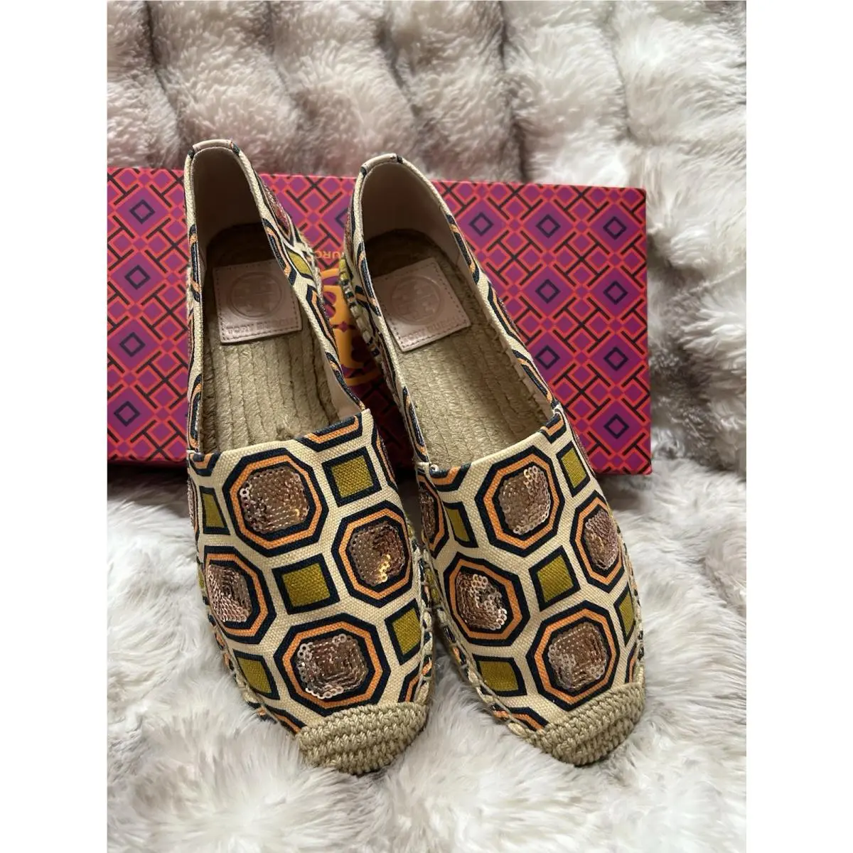 Tory Burch shoes - Tory Burch Cecily (S/N 46765) - Multicolor (Ivory, Gold, Bronze, Navy Blue, Orange, Olive Green) 2
