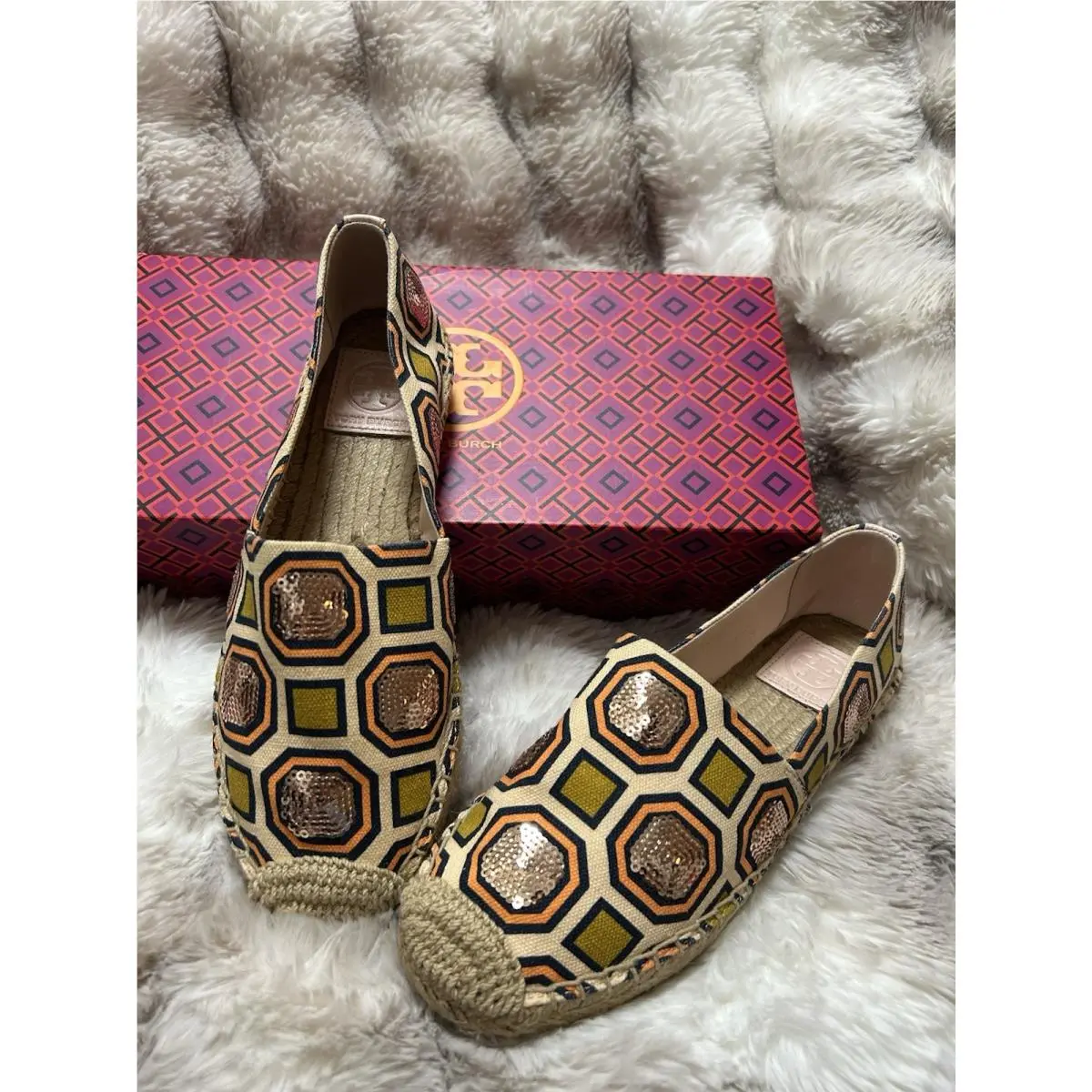 Tory Burch shoes - Tory Burch Cecily (S/N 46765) - Multicolor (Ivory, Gold, Bronze, Navy Blue, Orange, Olive Green) 1