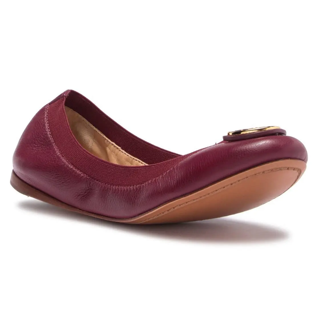Tory Burch shoes - Tory Burch Caroline 2 Ballet Flat - Cabernet/Gold Logo, Manufacturer: Cabernet/Gold Logo (UPC: 190041614455) 0