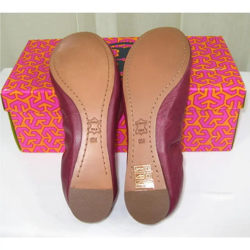 Tory Burch shoes - Tory Burch Caroline 2 Ballet Flat - Cabernet/Gold Logo, Manufacturer: Cabernet/Gold Logo (UPC: 190041614455) 9