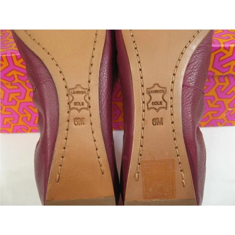 Tory Burch shoes - Tory Burch Caroline 2 Ballet Flat - Cabernet/Gold Logo, Manufacturer: Cabernet/Gold Logo (UPC: 190041614455) 10