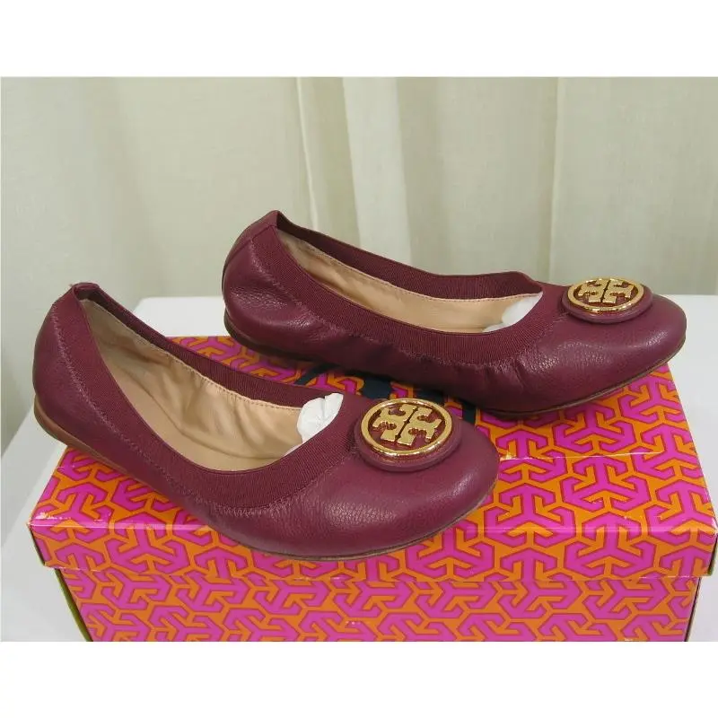 Tory Burch shoes - Tory Burch Caroline 2 Ballet Flat - Cabernet/Gold Logo, Manufacturer: Cabernet/Gold Logo (UPC: 190041614455) 2