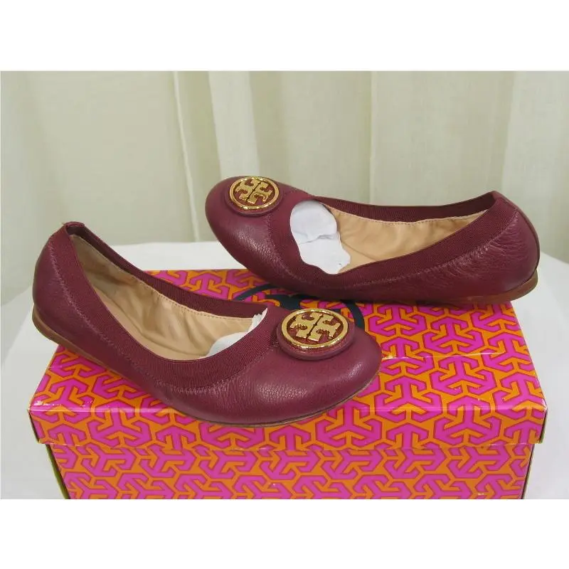 Tory Burch shoes - Tory Burch Caroline 2 Ballet Flat - Cabernet/Gold Logo, Manufacturer: Cabernet/Gold Logo (UPC: 190041614455) 5