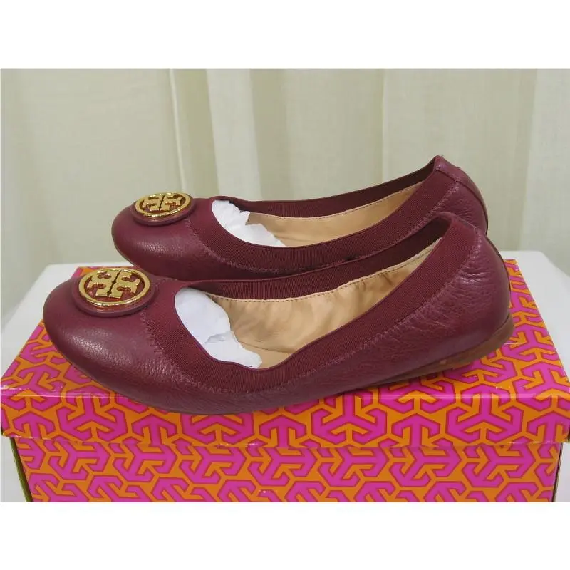 Tory Burch shoes - Tory Burch Caroline 2 Ballet Flat - Cabernet/Gold Logo, Manufacturer: Cabernet/Gold Logo (UPC: 190041614455) 7
