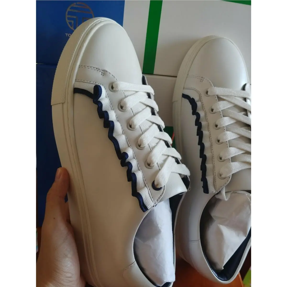 Tory Burch shoes - Ruffle - Ruffle - snow white/ navy sea 0