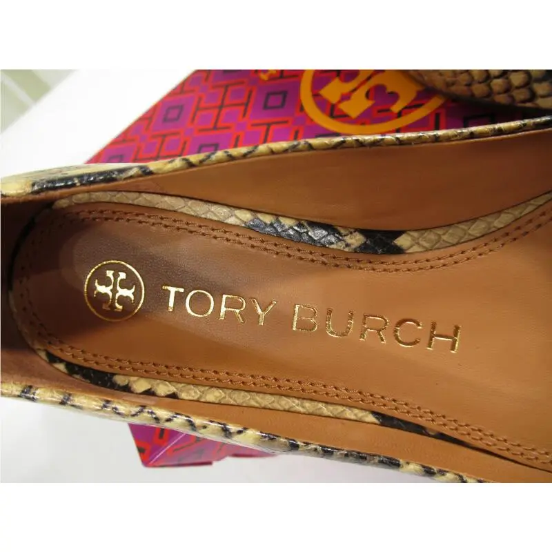 Tory Burch shoes - Tory Burch Georgia Logo Ballet Flat - 84542 - Pale Desert Roccia/Gold Logo (UPC: 192485862423) 9