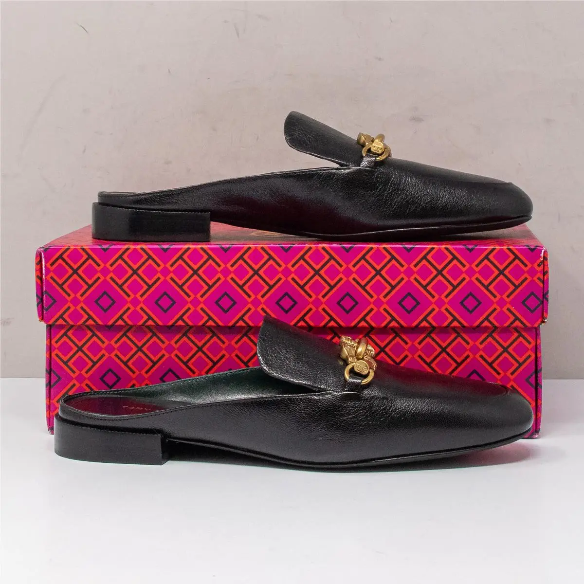 Tory Burch shoes - Jessa Pointed Toe Horse Head Buckle - Black (UPC: 196133952153) 0