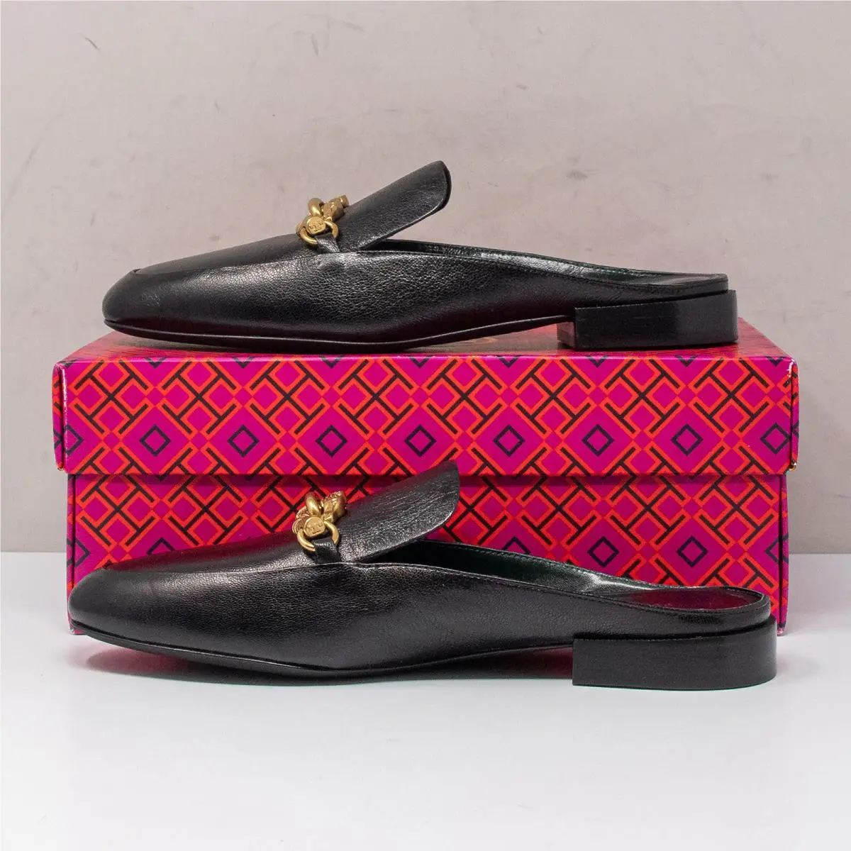 Tory Burch shoes - Jessa Pointed Toe Horse Head Buckle - Black (UPC: 196133952153) 1