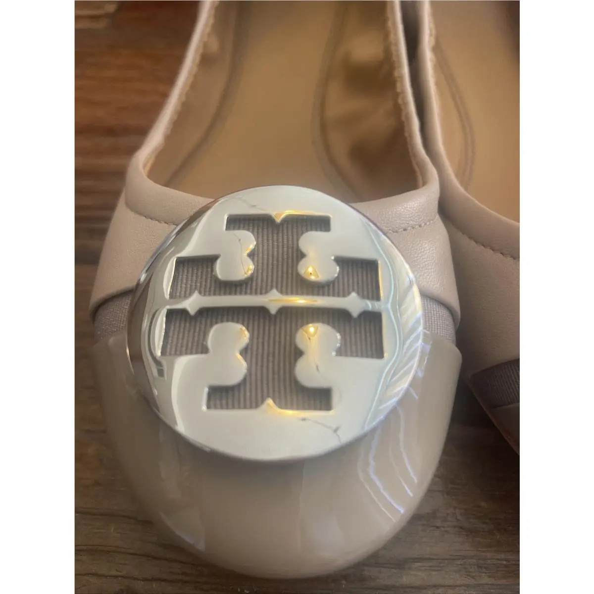 Tory Burch shoes - Mini Cap-Toe Ballet - Mini Ballet - Light Taupe / Gray, Manufacturer: Light Taupe/Heron Gray (UPC: 192485338966) 0