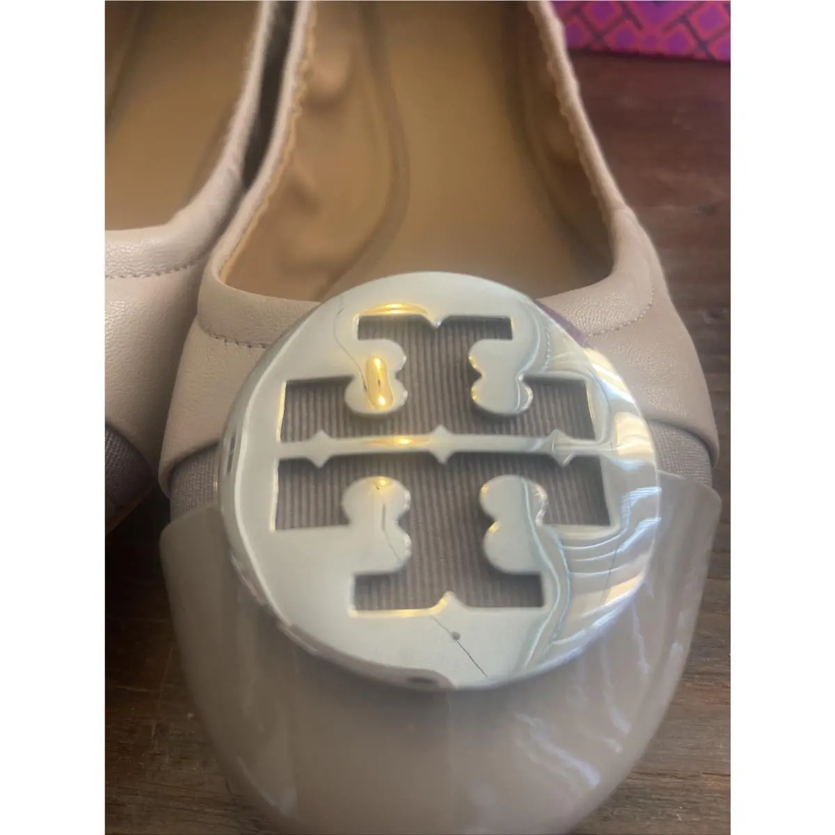 Tory Burch shoes - Mini Cap-Toe Ballet - Mini Ballet - Light Taupe / Gray, Manufacturer: Light Taupe/Heron Gray (UPC: 192485338966) 1