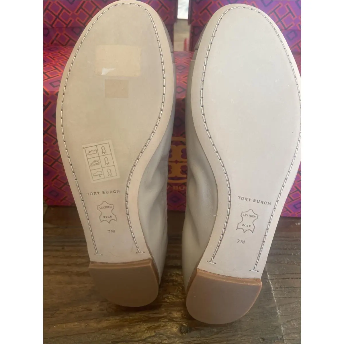 Tory Burch shoes - Mini Cap-Toe Ballet - Mini Ballet - Light Taupe / Gray, Manufacturer: Light Taupe/Heron Gray (UPC: 192485338966) 5