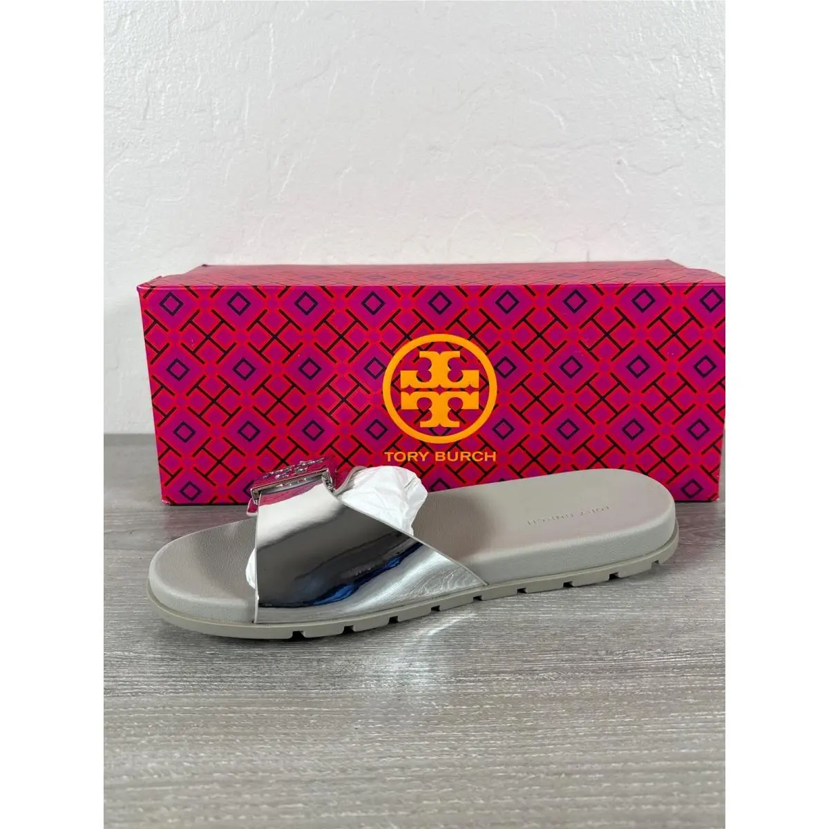 Tory Burch shoes - Eleanor Slide - Eleanor Slide - Silver 1