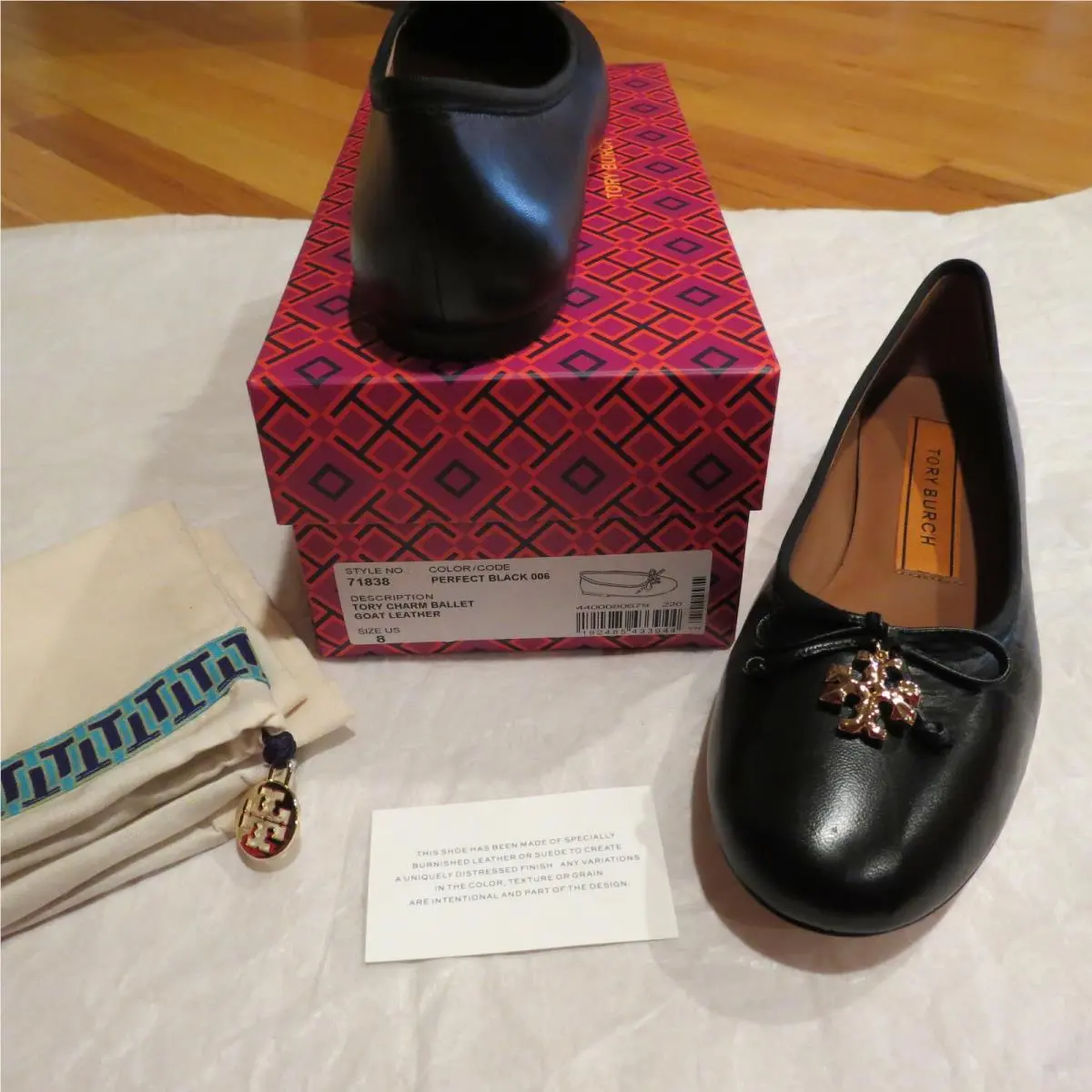 Tory Burch shoes - Tory Charm Ballet Flat - Tory Charm Ballet Flat - Black (UPC: 192485433944) 4