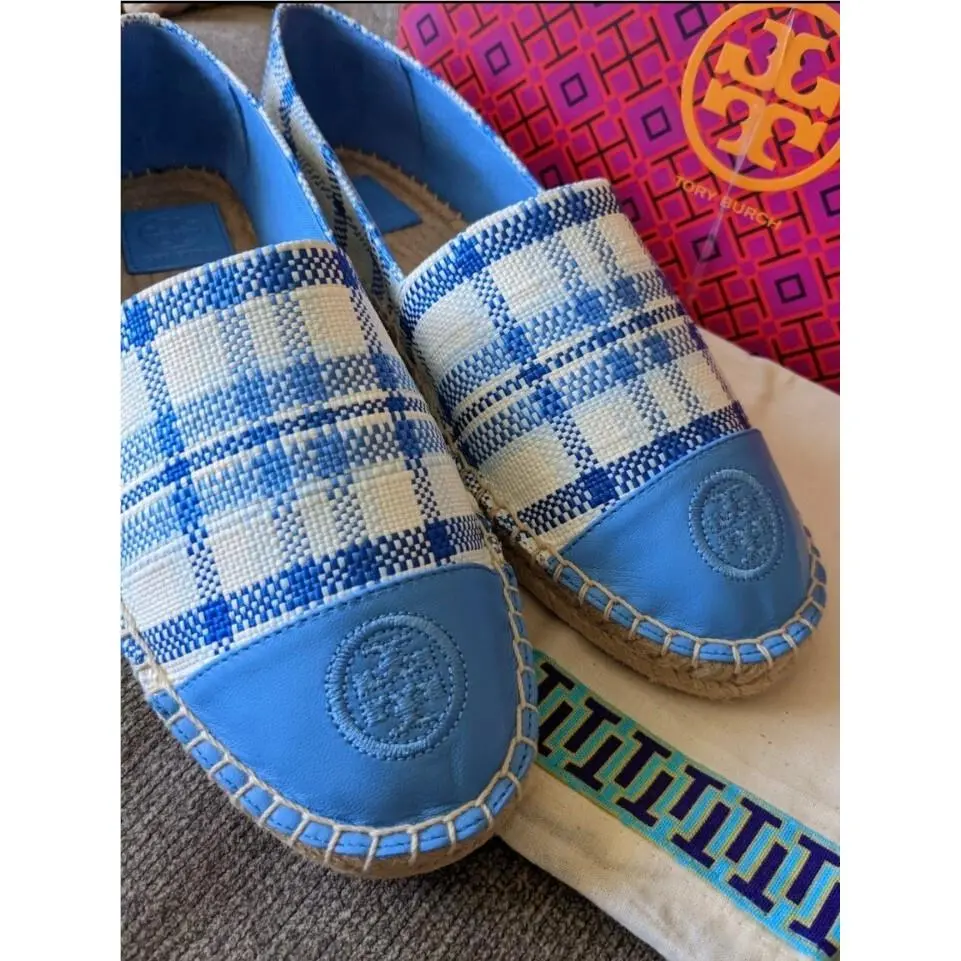 Tory Burch shoes - Tory Burch Color-Block - blue check in plaid 4