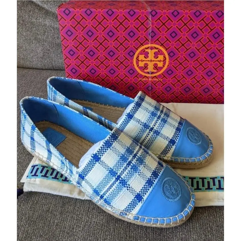 Tory Burch shoes - Tory Burch Color-Block - blue check in plaid 3