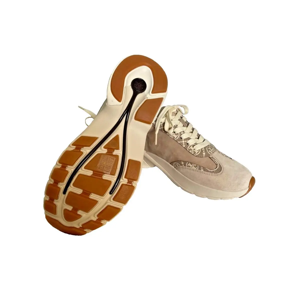 Tory Burch shoes - Tory Burch T Monogram Good Luck Trainer Sneaker - Beige (UPC: 0196133138816) 4