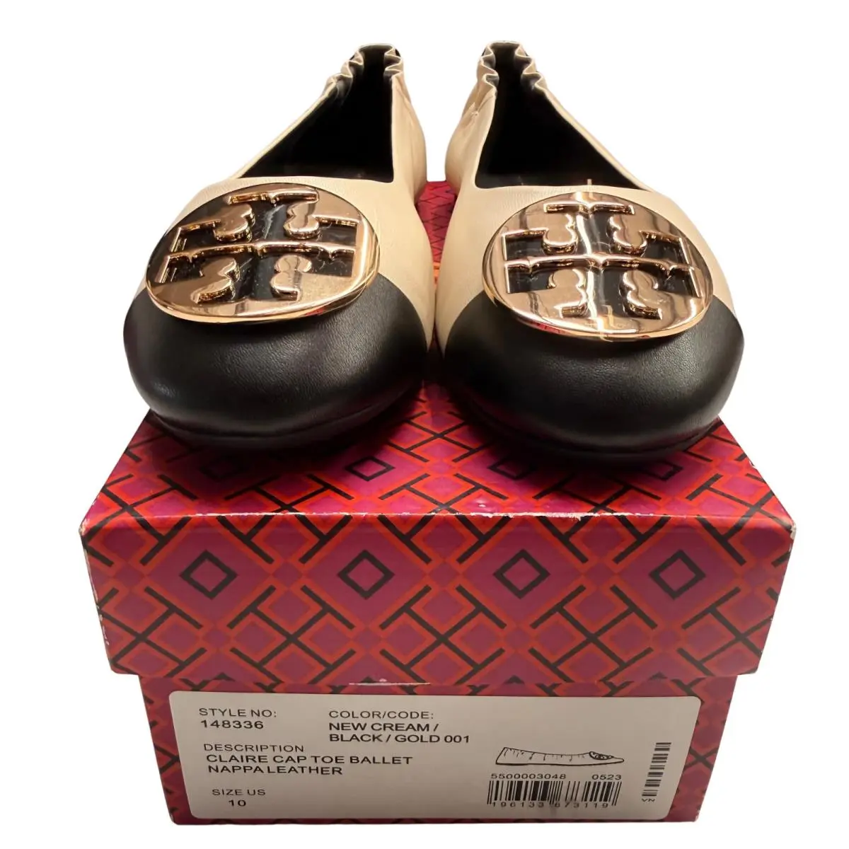 Tory Burch shoes - Tory Burch Claire - Claire - 148336-001 - New Cream/Black/Gold (UPC: 196133673119) 4