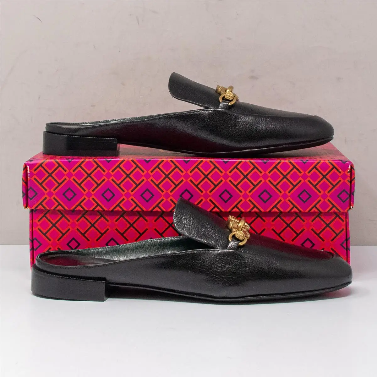 Tory Burch shoes - Jessa Pointed Toe Horse Head Buckle - Black (UPC: 196133952177) 0