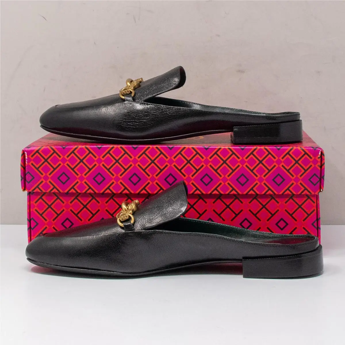 Tory Burch shoes - Jessa Pointed Toe Horse Head Buckle - Black (UPC: 196133952177) 1
