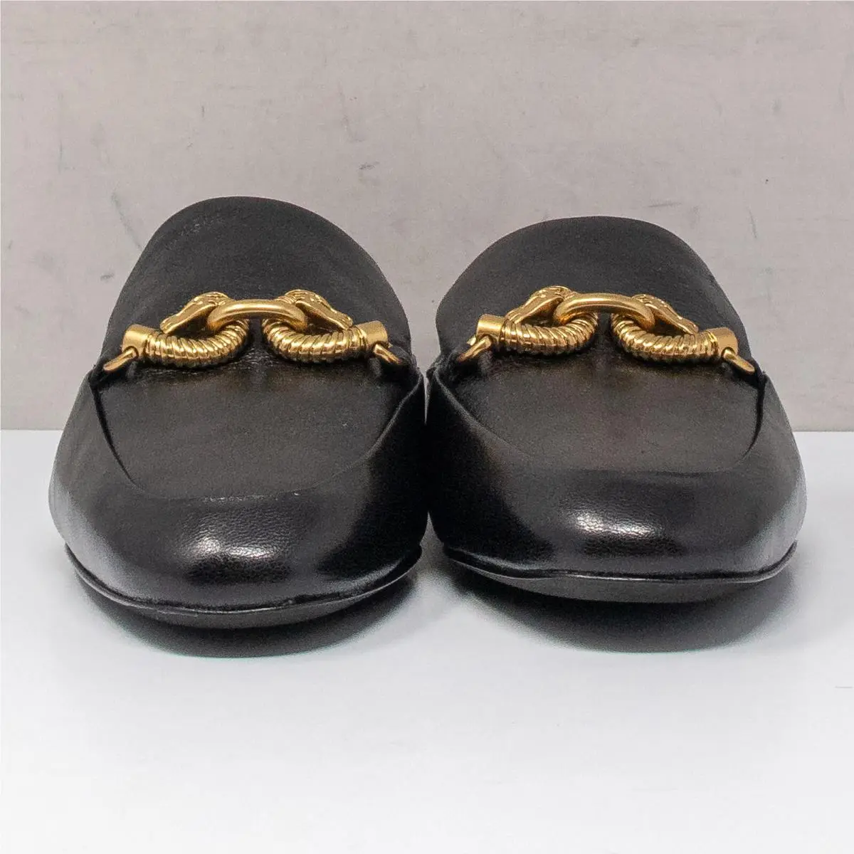 Tory Burch shoes - Jessa Pointed Toe Horse Head Buckle - Black (UPC: 196133952177) 4