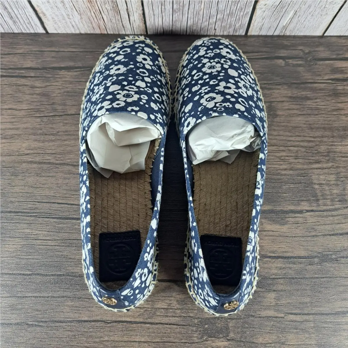 Tory Burch shoes - Tory Burch Risa Espadrille - Risa Espadrille - 41324 - Navy New Ivory Lovers Floral 4