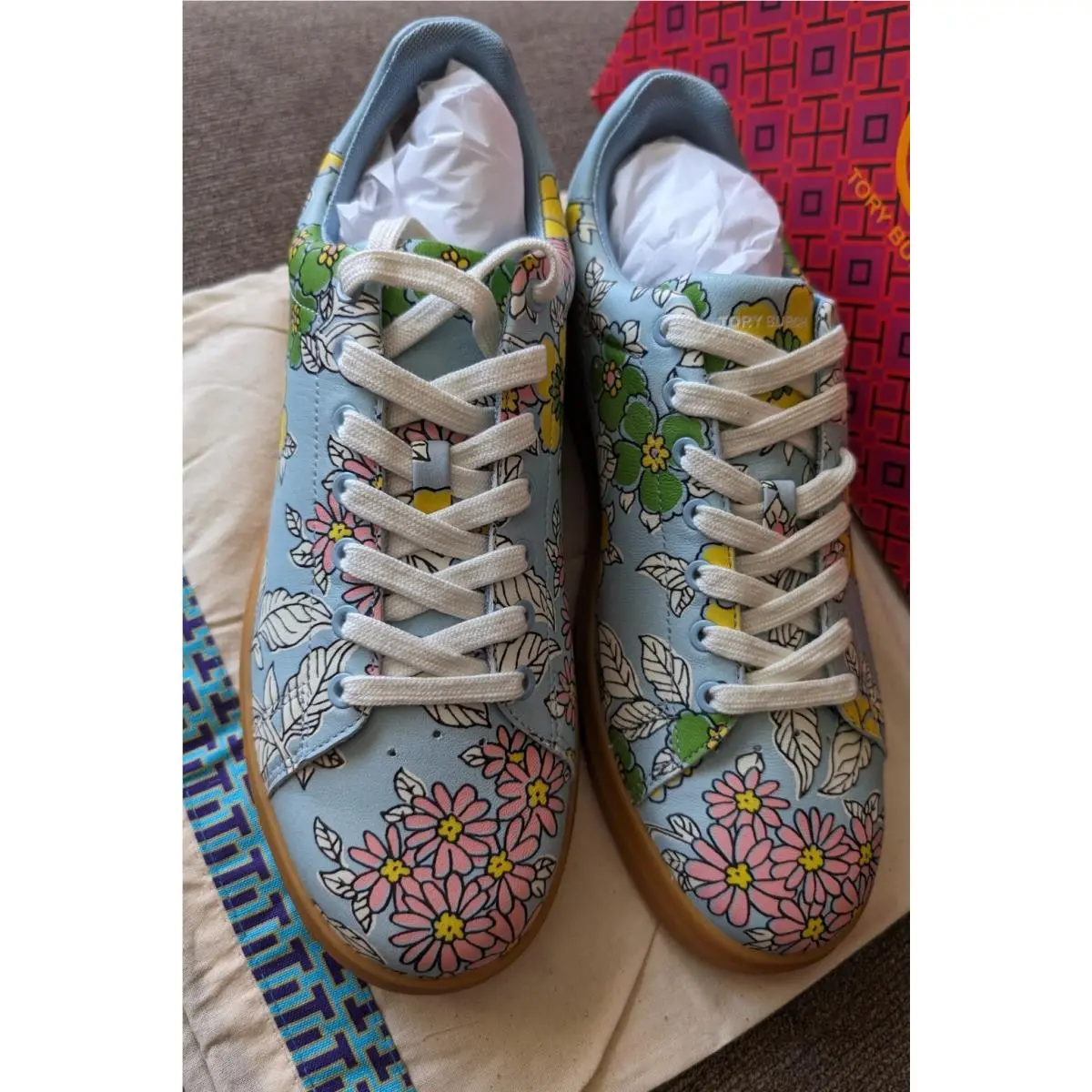 Tory Burch shoes - Tory Burch Howell Sneaker - Howell Sneaker - Style No 76677 - Blue Multi (UPC: 192485695793) 8