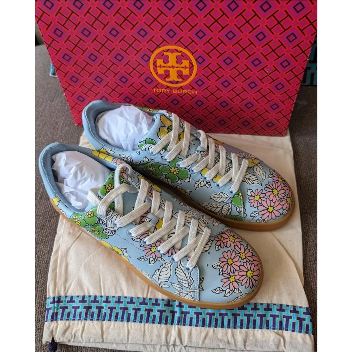 Tory Burch shoes - Tory Burch Howell Sneaker - Howell Sneaker - Style No 76677 - Blue Multi (UPC: 192485695793) 0