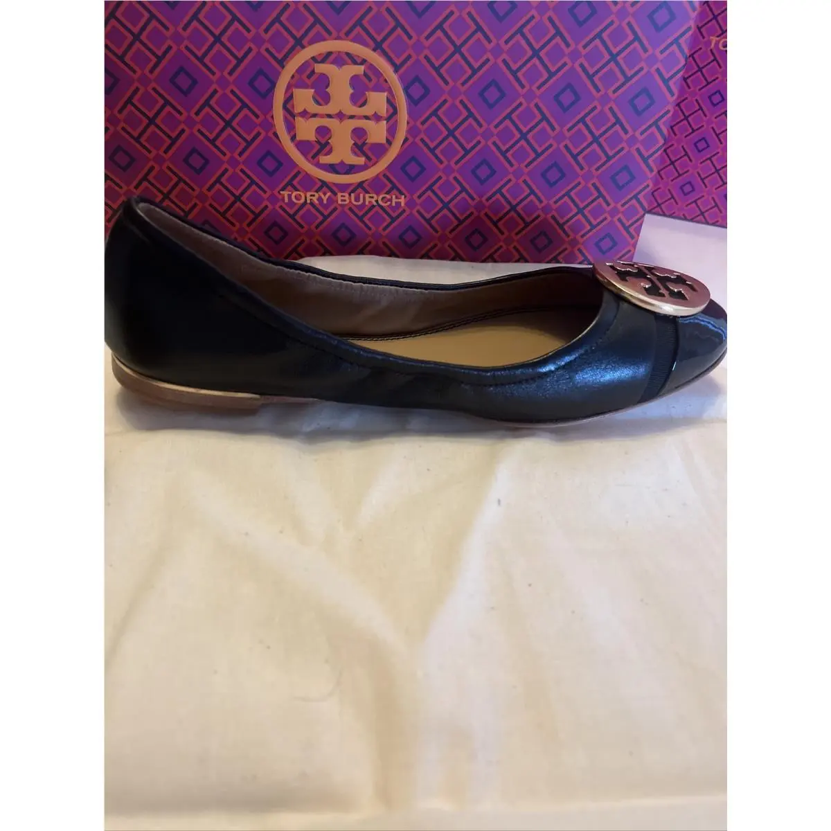Tory Burch shoes - Mini Cap-Toe Ballet - Mini Ballet - Black, Manufacturer: Light Taupe/Heron Gray (UPC: 0192485338812) 8