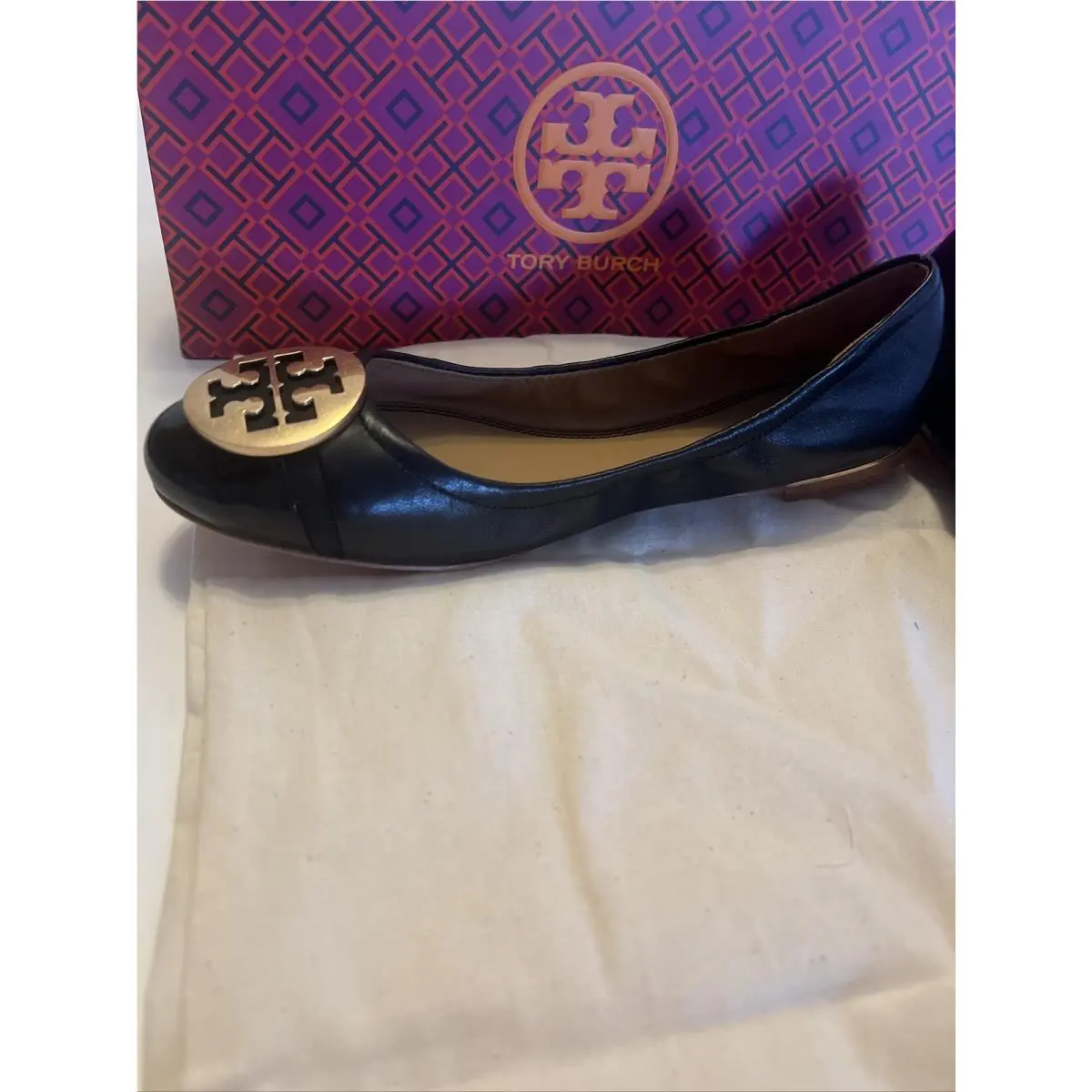 Tory Burch shoes - Mini Cap-Toe Ballet - Mini Ballet - Black, Manufacturer: Light Taupe/Heron Gray (UPC: 0192485338812) 7