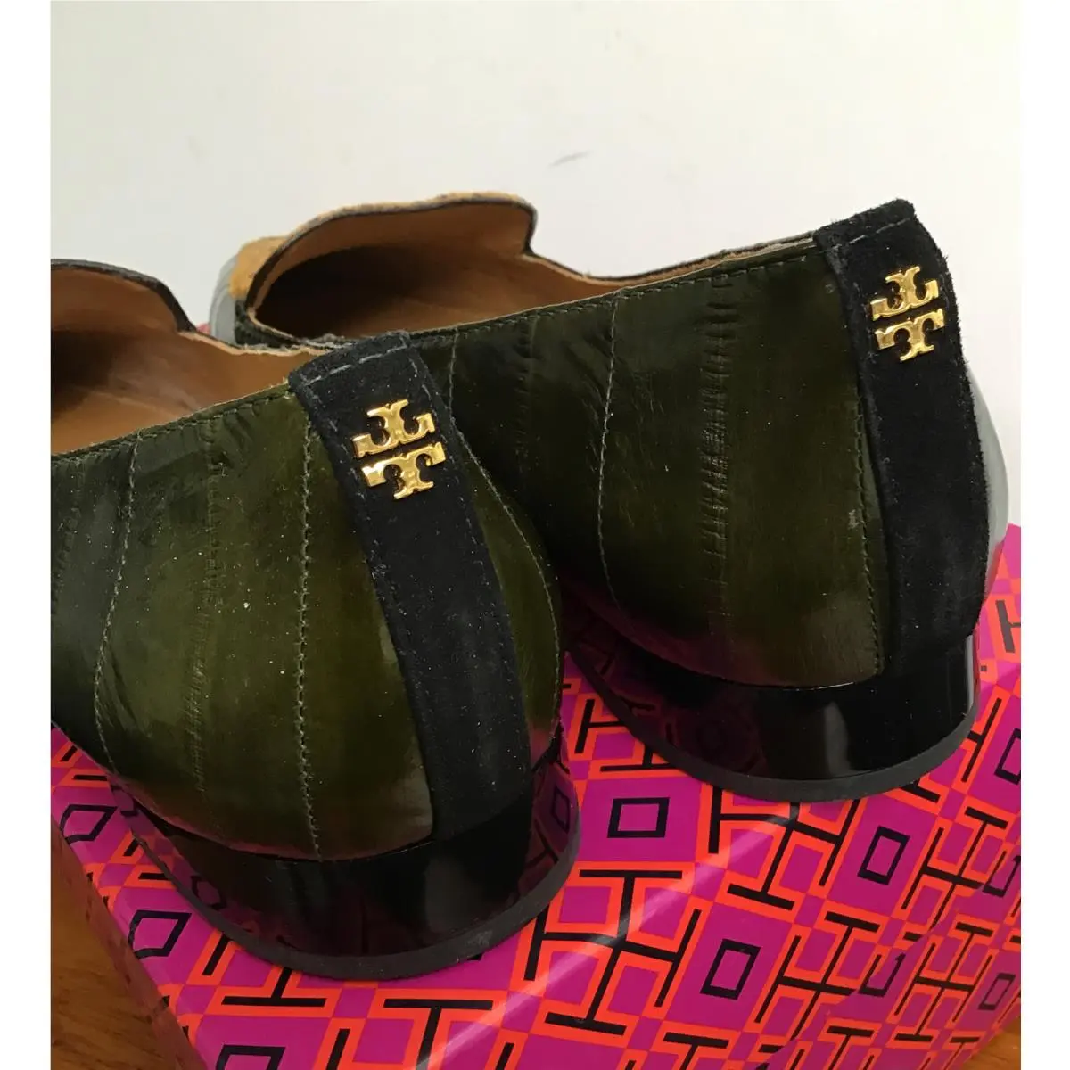 Tory Burch shoes - Tory Burch Lila 20mm Loafer - Equestrian Brown / Olive / Perfect Black (UPC: 0192485611205) 8