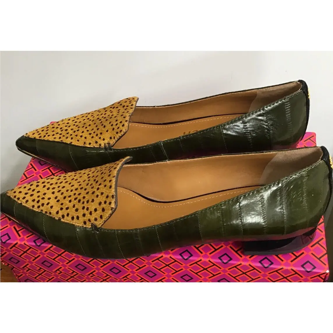 Tory Burch shoes - Tory Burch Lila 20mm Loafer - Equestrian Brown / Olive / Perfect Black (UPC: 0192485611205) 2