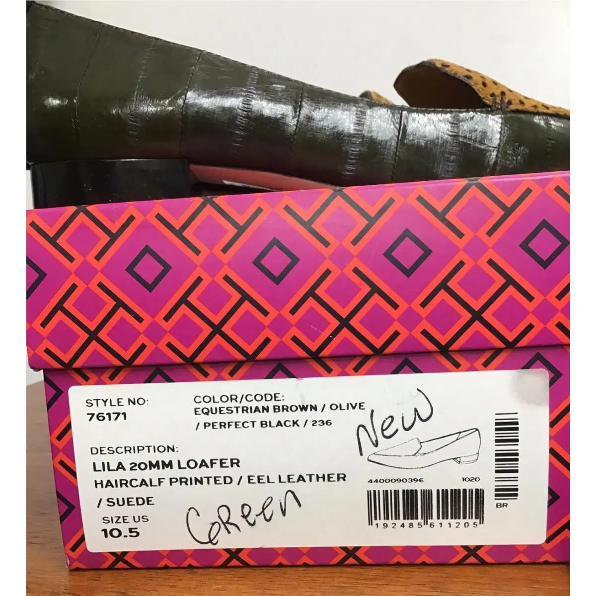 Tory Burch shoes - Tory Burch Lila 20mm Loafer - Equestrian Brown / Olive / Perfect Black (UPC: 0192485611205) 4