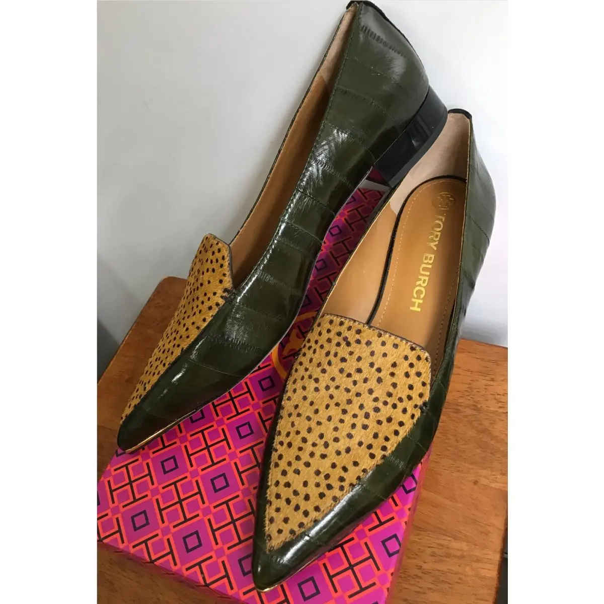 Tory Burch shoes - Tory Burch Lila 20mm Loafer - Equestrian Brown / Olive / Perfect Black (UPC: 0192485611205) 6