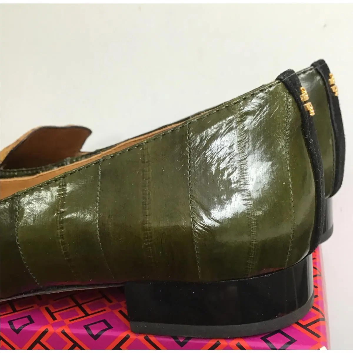 Tory Burch shoes - Tory Burch Lila 20mm Loafer - Equestrian Brown / Olive / Perfect Black (UPC: 0192485611205) 7