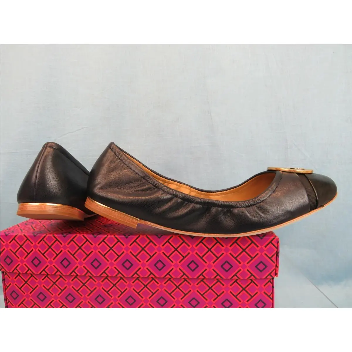 Tory Burch shoes - Minnie Cap-toe - Minnie - Perfect Navy/Perfect Black (UPC: 192485361513) 6