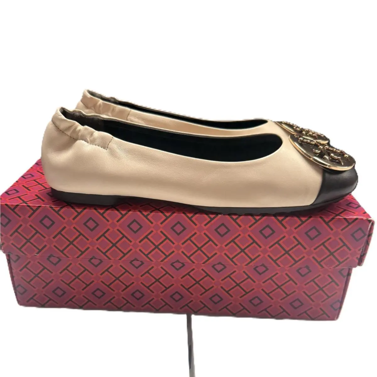 Tory Burch shoes - Tory Burch Claire - Claire - Ginger Shortbread / Perfect Black 200 (UPC: 196133870365) 0
