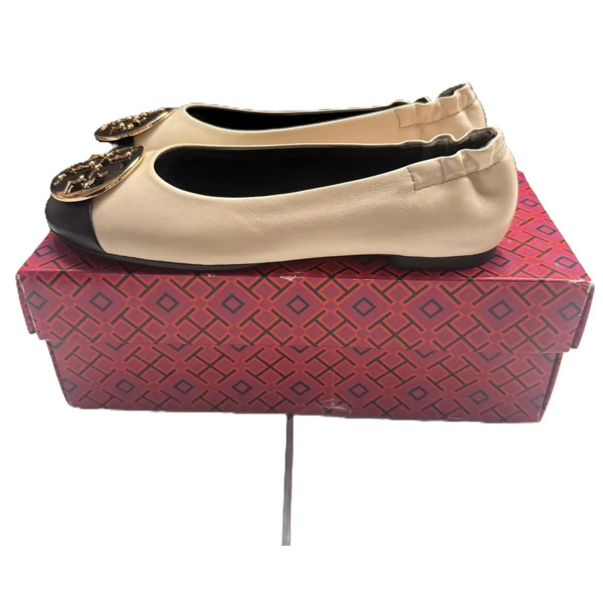 Tory Burch shoes - Tory Burch Claire - Claire - Ginger Shortbread / Perfect Black 200 (UPC: 196133870365) 2