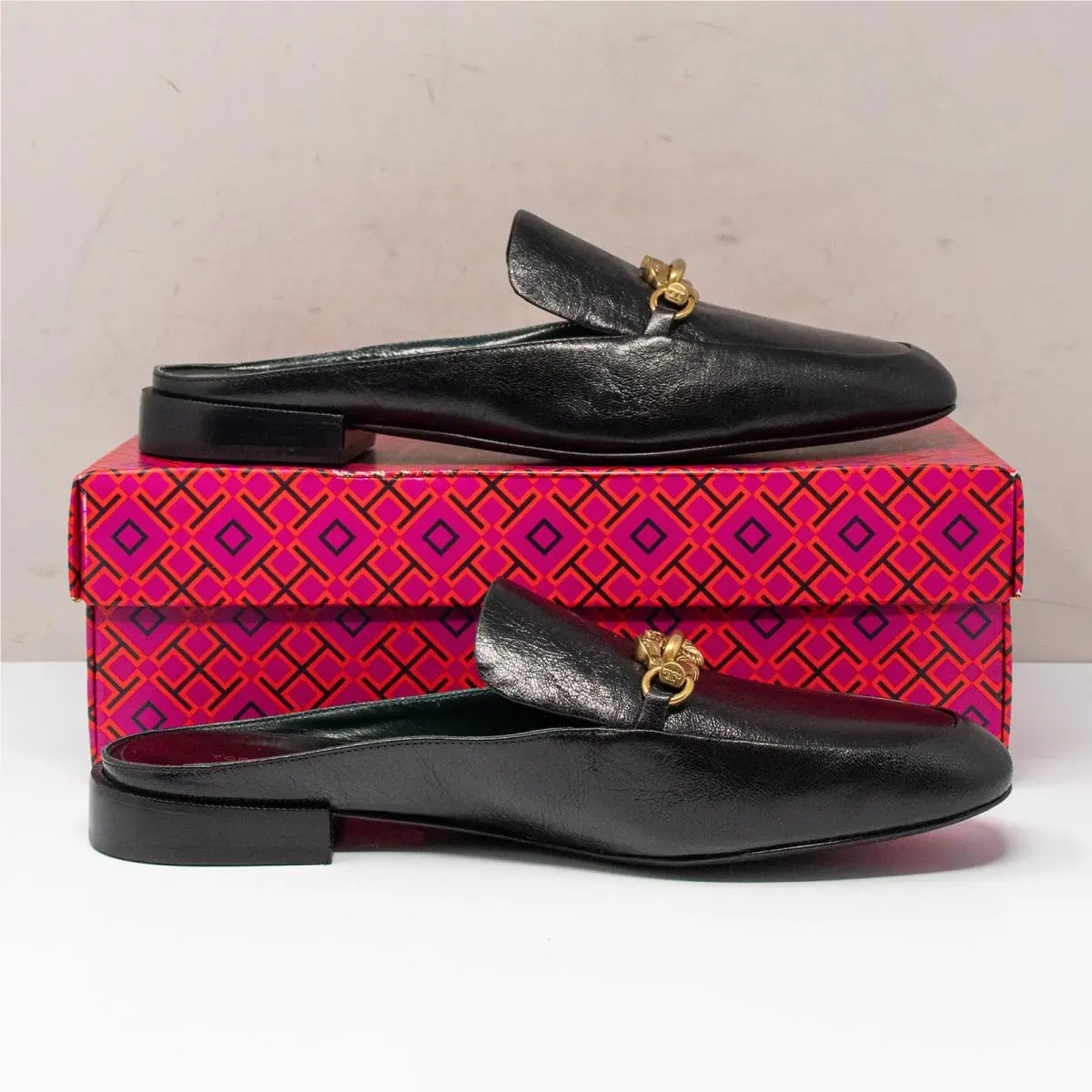 Tory Burch shoes - Jessa Pointed Toe Horse Head Buckle - 156298 - Black (UPC: 196133952214) 0