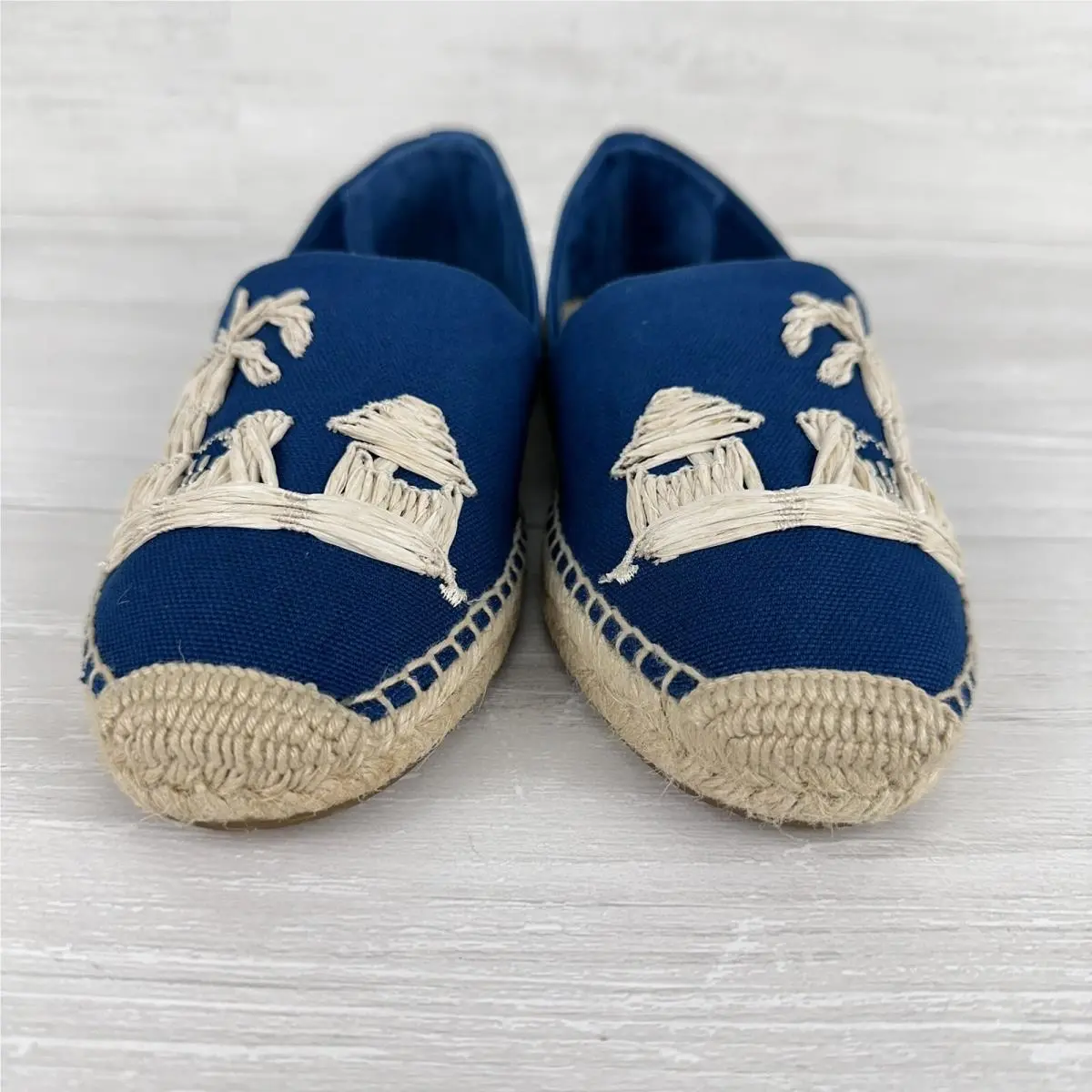 Tory Burch shoes - Raffia Embroidery espadrille - Raffia Embroidery espadrille - Blue (UPC: 196133257319) 2